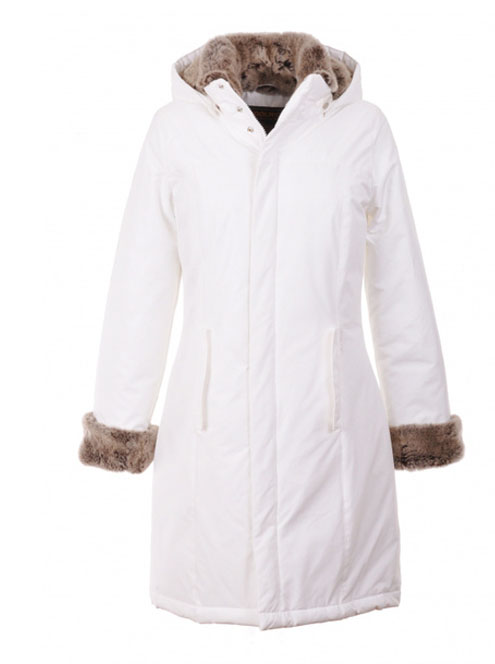 Woolrich Luxury Boulder Coat WS WHITE